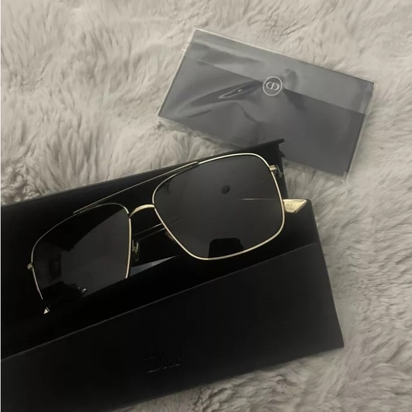 Dior J5GKU Sunglasses Gold/Blue Lenses 57mm - Picture 6 of 9